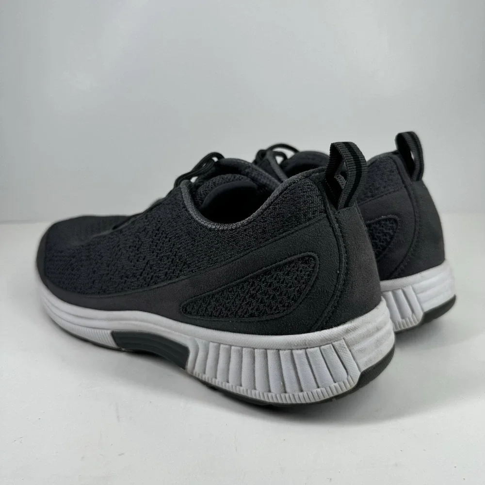 Orthofeet Lava Stretch Knit Men's US 11.5D Dark Grey Orthopedic Walking Sneakers
